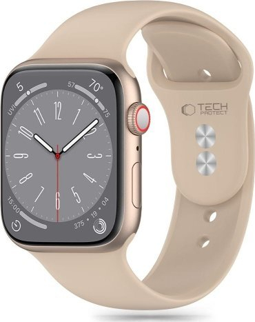 Rrip ore Tech-Protect Silicone për Apple Watch 4 5 6 7 8 9 SE Ultra 1 2, material TPU, i zi