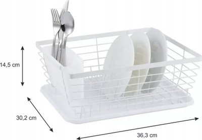 Tharëse enësh KING Hoff KH-1731, tabaka plastike, me ndarës për takëme, e bardhë