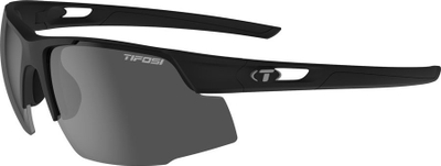 Syze sportive Tifosi Centus, lente Smoke, matte, të zeza