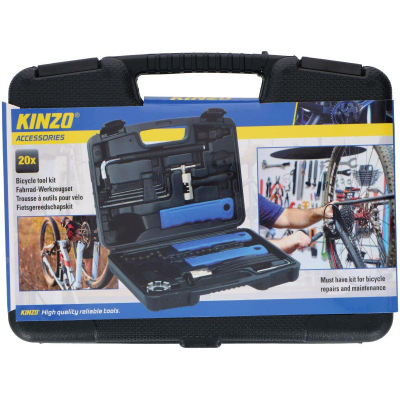 Set veglash biçiklete Kinzo, 20 pjesë, në kuti, i zi