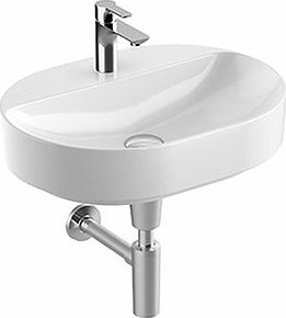 Lavabo mbi banak Koło Variform 60x45cm, eliptike, e bardhë