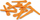 Tehe plastike për kokë prerëse STIHL 40020071000, set me 12 copë, portokalli