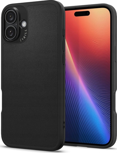 Këllëf telefoni Spigen Cyrill Kajuk MagSafe për iPhone 16, lëkurë PU, i zi