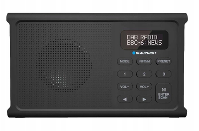 Radio portative Blaupunkt DR3BK, DAB DAB+ FM, Bluetooth 5.3, e zezë