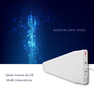 Antena e jashtme Qoltec 4G LTE, 18dBi, omnidireksionale, e bardhë