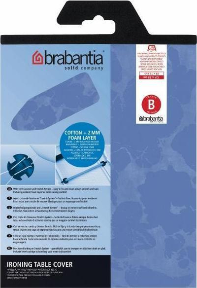 Mbulesë dërrase hekurosje Brabantia B, 124 x 38 cm, pambuk, shumëngjyrëshe
