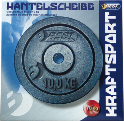 Disk peshe BEST SPORTING gize, 10 kg, vrimë 30 mm, i zi