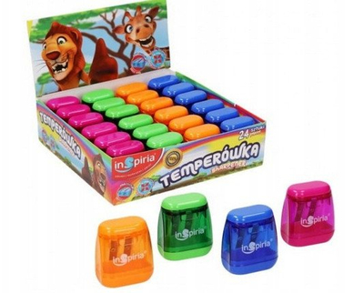 Set mprehëse dyshe Schemat Double Sharpener, 24 copë, me enë, shumëngjyrëshe