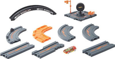 Set pistë lodër Hot Wheels City Track Pack, 10 pjesë, makinë 1:64, shumëngjyrëshe