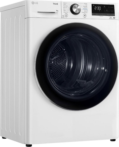 Tharëse rrobash LG Eco Hybrid Dual Inverter RH90V9AV2N, 9kg, pompë nxehtësie, e bardhë