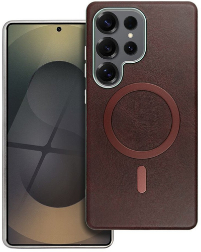 Futrollë GENTLEMAN për Samsung Galaxy A07 4G, MagSafe, lëkurë, kafe