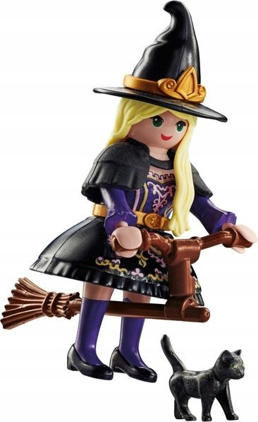 Figurë loje Playmobil Special Plus Shtriga Magjike 71584, set me shtrigë dhe mace