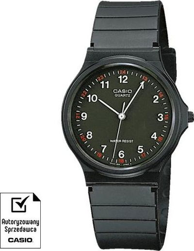 Orë dore Casio Collection MQ-24-1BLLEG, analoge, unisex, e zezë
