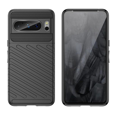 Këllëf telefoni Armoured Thunder për Google Pixel 8, TPU, që s’të rrëshqet nga dora, i zi