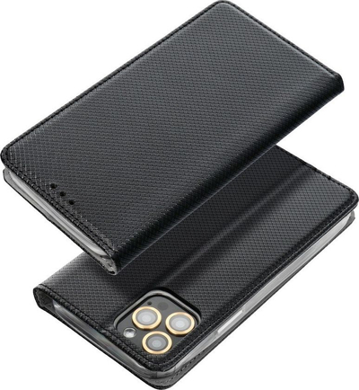 Këllëf libri Smart për Samsung Galaxy A22 4G, me magnet, me xhep kartash, i zi