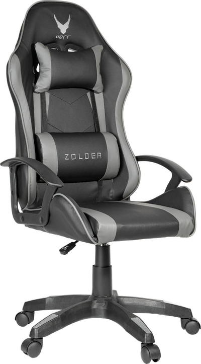 Karrige gaming Varr Zolder, gas lift, deri 120 kg, gri me të zezë