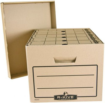 Kuti arkivimi Fellowes R-kive Basics, set me 10 copë, karton ngjyrë natyrale