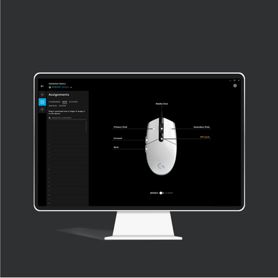 Гејминг глушец Logitech G203 LIGHTSYNC, 6 копчиња, RGB, бел