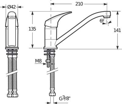 Rubinet lavamani Dezov Jika Talas H3511N10042301, dalje automatike, miksues njëlevëshi, krom
