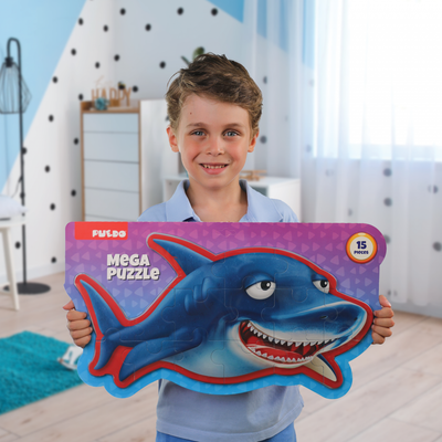 Puzzle shkumë Puedo Mega Foam, pjesë të mëdha, edukativ për fëmijë, shumëngjyrësh