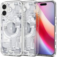 Kllëf telefoni Spigen Ultra Hybrid Zero One për iPhone 17, transparent, e bardhë