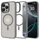 Kapak telefoni Tech-Protect MagEdge për iPhone 16 Pro Max, MagSafe, transparent, gri