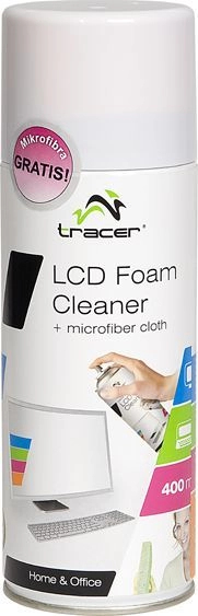 Сет пена и крпа за чистење екрани Tracer LCD / TFT (TRASRO42106), 400ml