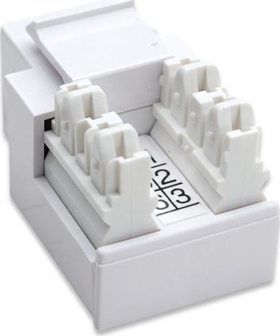 Prizë keystone telefonike Intellinet 502795, RJ11 RJ12, punch down, e bardhë