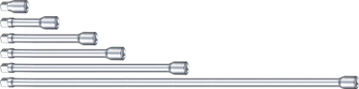 Zgjatues çelësi STAHLWILLE 3/8", 160 mm, krom argjendi