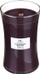 Qiri me erë WoodWick Spiced Blackberry, 609 g, me fitil druri, ngjyrë vjollcë