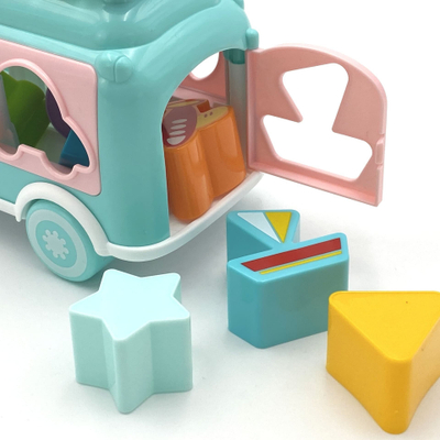 Lodër autobus muzikor Woopie 49485, sorter formash, me ksilofon, ngjyra pastel