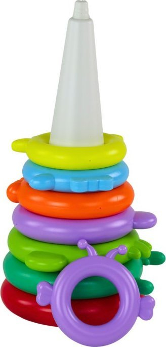 Lodër piramidë Leantoys Pyramid Dino, 13 unaza, shumëngjyrëshe