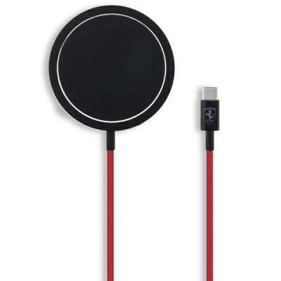 Karikues magnetik pa tela Ferrari FECBMSMENK, 15W, MagSafe, i zi