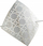 Brosh mbajtëse perde Bobix Holdback Broosh, 16.5 x 16.5 cm, metal i patinuar, bardhë me ari