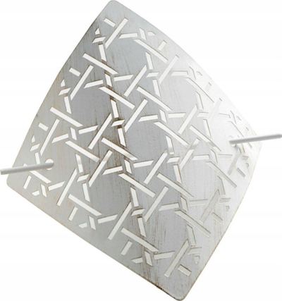 Brosh mbajtëse perde Bobix Holdback Broosh, 16.5 x 16.5 cm, metal i patinuar, bardhë me ari