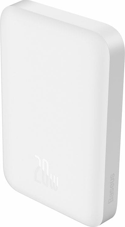 Baseus Magnetic Mini Безжичен Power Bank, 6000 mAh, 20W, White