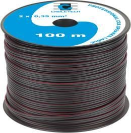 Kabllo altoparlanti Cabletech CCA, 2-bërthamor, transparente