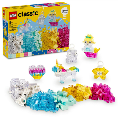 Set lodrash ndërtimi Magical Transparent Box, tulla transparente, ngjyra të shumta