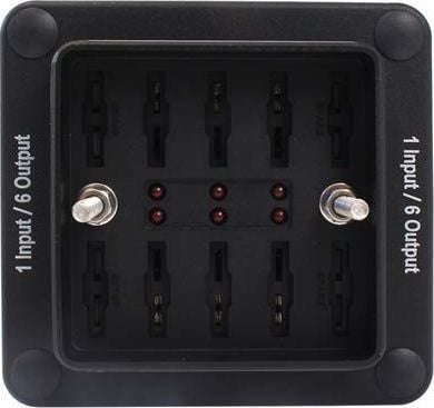 Kuti siguresash MTuning Fuse Box F, 6x Type A, 12V 24V, e zezë