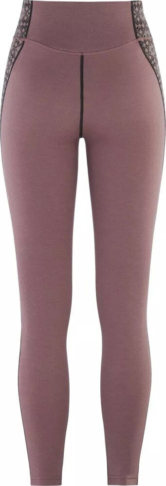 Термо хеланки за жени Kari Traa Rose Light Pant HW, мерино волна, висок струк, розова