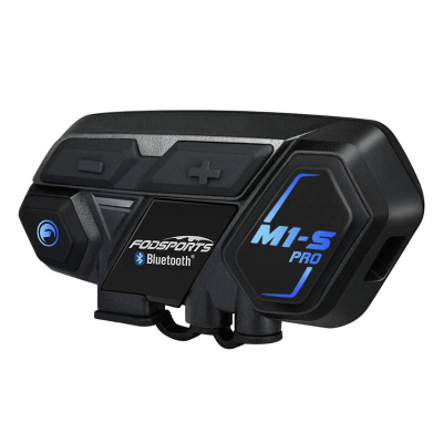 Interkom Bluetooth për helmetë Fodsports M1-S Pro Max, set për 2, deri 10 persona, i zi