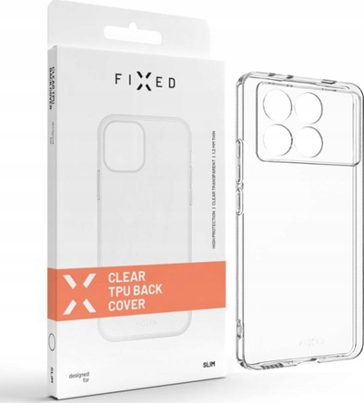 Futrollë telefoni FIXED Clear për POCO X6 Pro 5G, material TPU, transparente