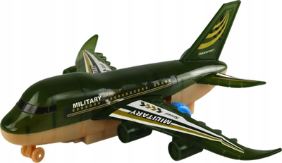 Aeroplan lodër ushtarak Leantoys Air Attack, me pult, me drita, jeshil
