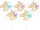 Dekor torte Unicorn Head Picks With Mane, 18cm, set 5 copë, shumëngjyrësh
