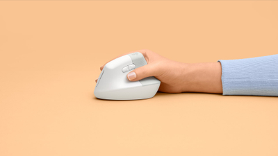 Maus Logitech Lift, vertikal pa tel, optik, e bardhë