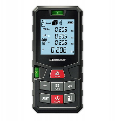 Ласерски мерач на растојание Qoltec Precise, дигитален, 50m, LCD екран со осветлување
