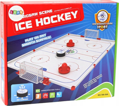 Lojë tavoline LEAN Toys Ice Hockey, interaktive, 77x52cm, bardhë e kuqe