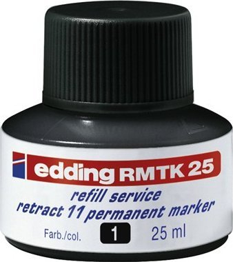 Bojë mbushëse për marker Edding RMTK 25, 25 ml, për marker permanent Retract 11, e zezë