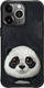 Kapak telefoni Nimmy Case Big Eyed Pet 2.0 Panda për iPhone 15 Pro Max 6.7", TPU, i zi