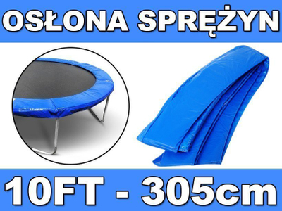 Mbështjellës mbrojtës për trampolinë Springos, 305 cm, për sustat, blu